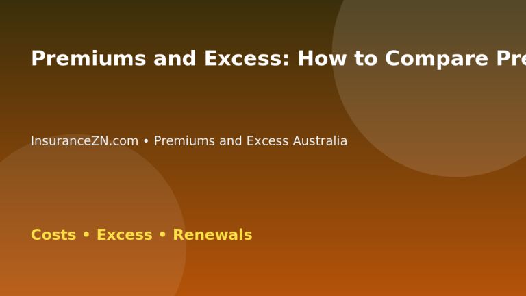 Premiums and Excess: How to Compare Premiums for Seniors - Australian insurance guide