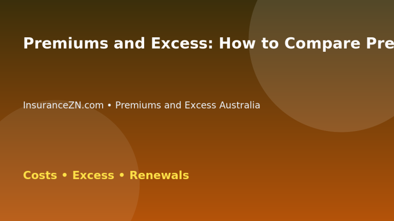 Premiums and Excess: How to Compare Premiums When Cover Levels Differ - Australian insurance guide