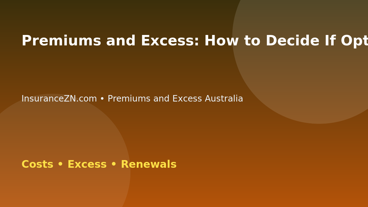 Premiums and Excess: How to Decide If Optional Extras Are Worth the Cost - Australian insurance guide