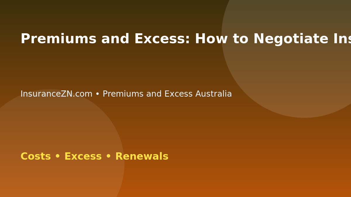 Premiums and Excess: How to Negotiate Insurance Premiums Politely - Australian insurance guide