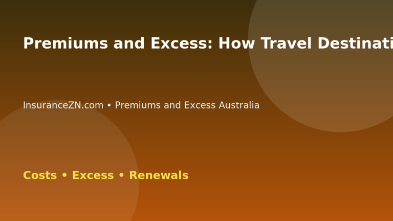 Premiums and Excess: How Travel Destination Can Affect Premiums - Australian insurance guide