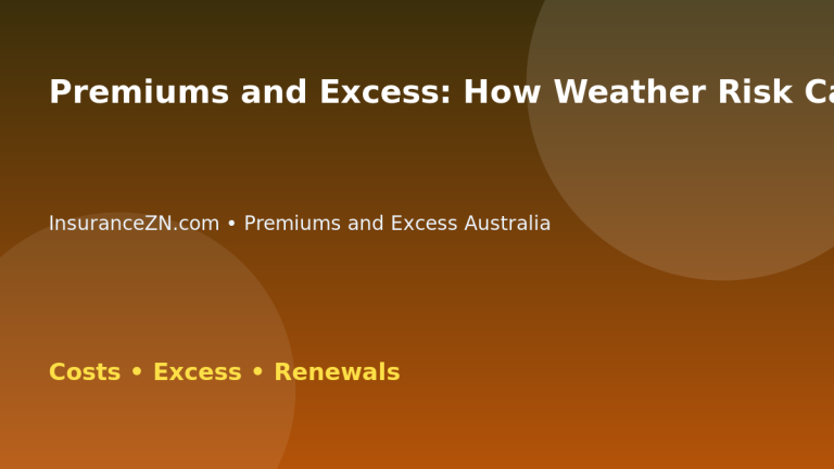 Premiums and Excess: How Weather Risk Can Affect Premiums - Australian insurance guide