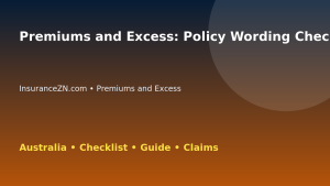 Premiums and Excess: Policy Wording Checklist for Australian Readers 2026 - InsuranceZN guide