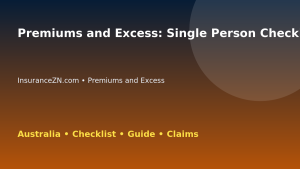 Premiums and Excess: Single Person Checklist for Australian Readers 2026 - InsuranceZN guide