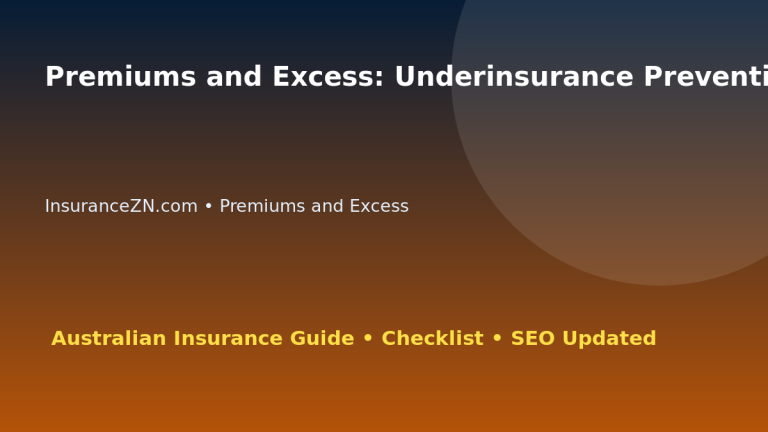 Premiums and Excess: Underinsurance Prevention Checklist for Australian Readers 2026 featured image