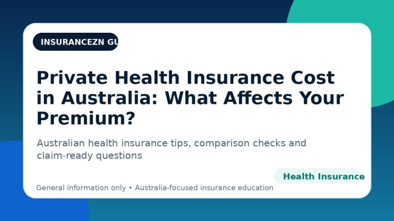 Private Health Insurance Cost in Australia: What Affects Your Premium? - Australian health insurance guide