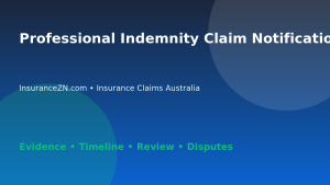 Professional Indemnity Claim Notification Checklist - Australian insurance claims guide