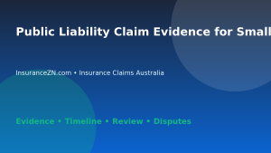 Public Liability Claim Evidence for Small Businesses - Australian insurance claims guide