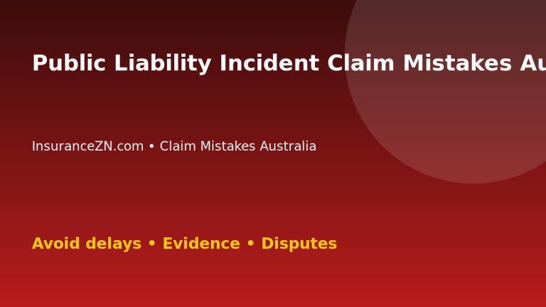Public Liability Incident Claim Mistakes Australians Should Avoid - Australian insurance claim guide