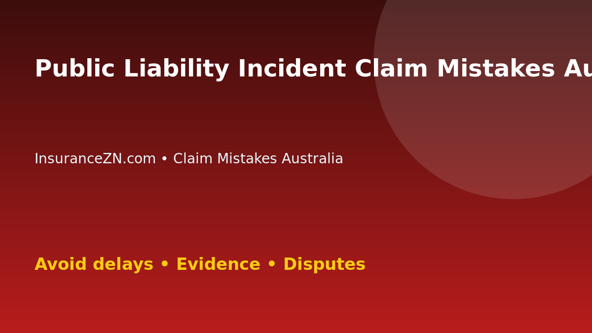 Public Liability Incident Claim Mistakes Australians Should Avoid - Australian insurance claim guide