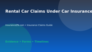 Rental Car Claims Under Car Insurance in Australia - Australian insurance claims guide