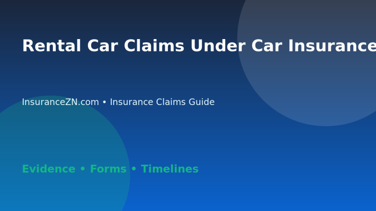 Rental Car Claims Under Car Insurance in Australia - Australian insurance claims guide