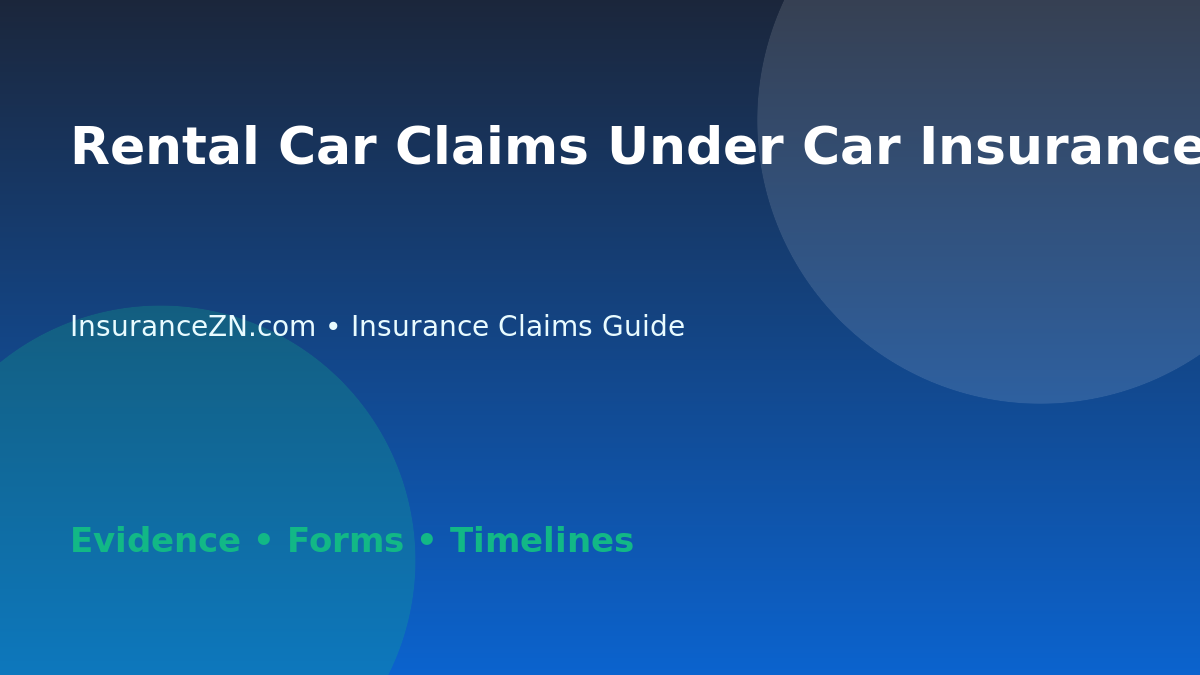 Rental Car Claims Under Car Insurance in Australia - Australian insurance claims guide