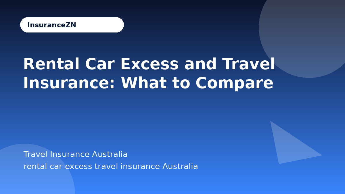 Rental Car Excess and Travel Insurance: What to Compare - Travel Insurance Australia guide