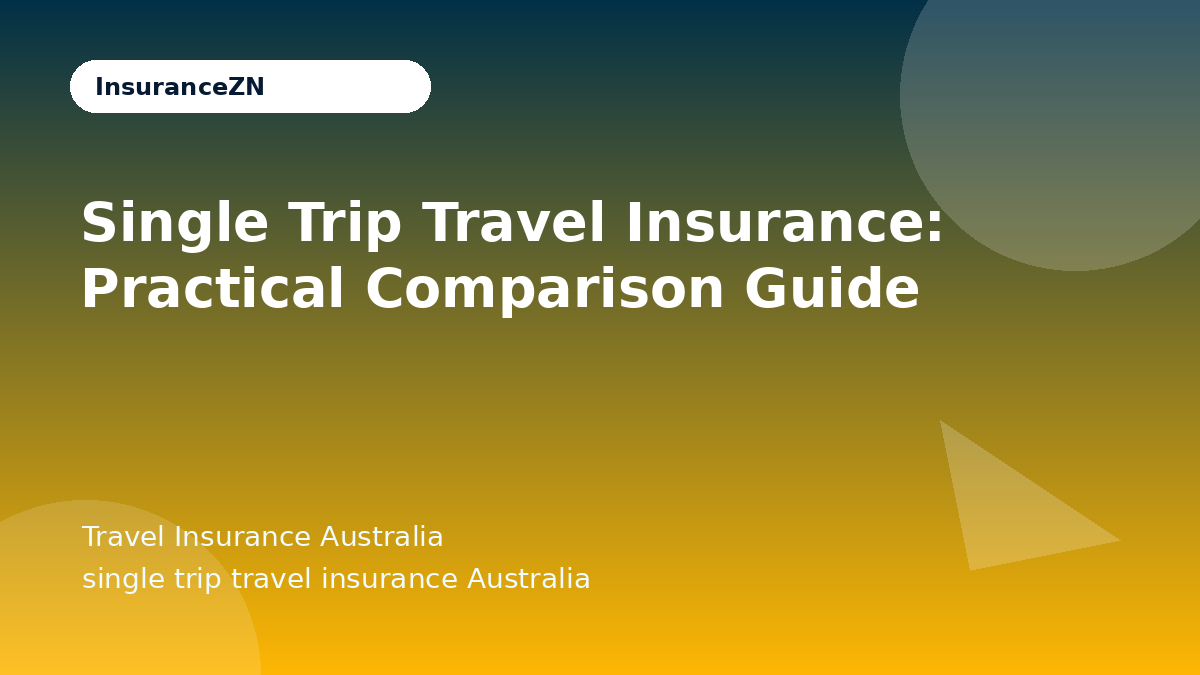 Single Trip Travel Insurance: Practical Comparison Guide - Travel Insurance Australia guide