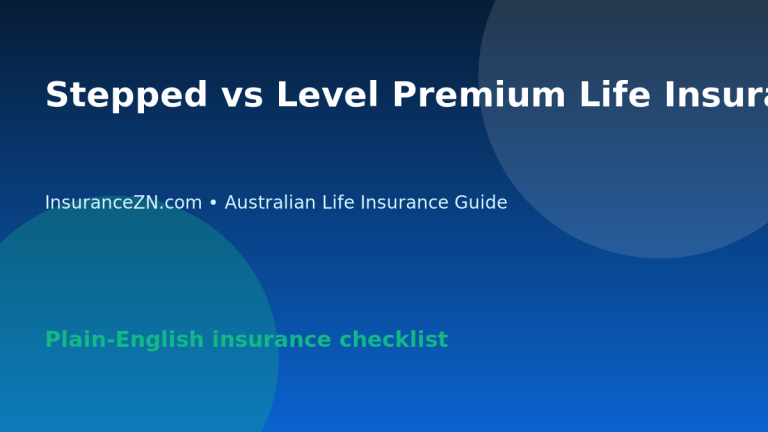 Stepped vs Level Premium Life Insurance in Australia Explained - Australian life insurance guide