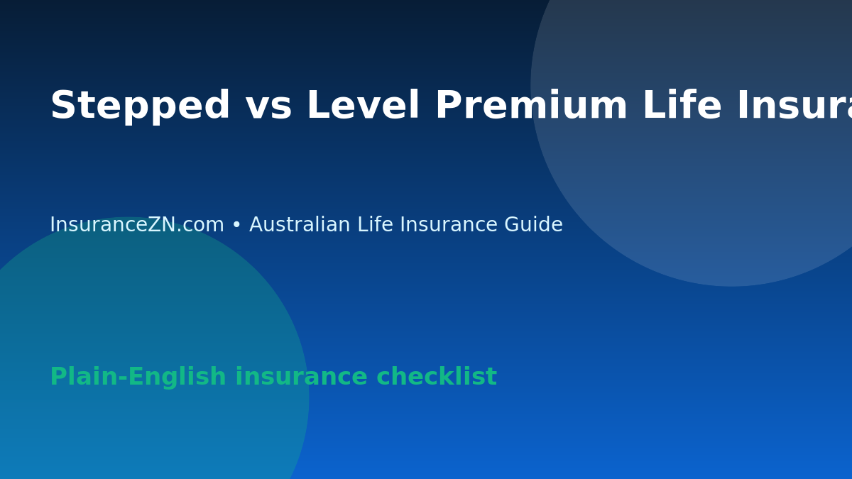 Stepped vs Level Premium Life Insurance in Australia Explained - Australian life insurance guide