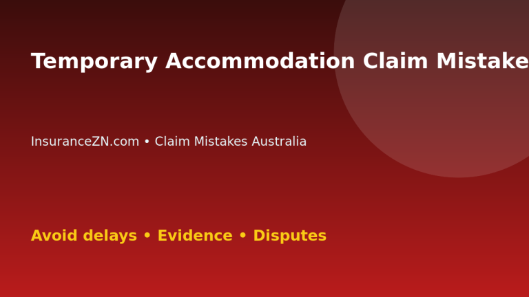 Temporary Accommodation Claim Mistakes Australians Should Avoid - Australian insurance claim guide
