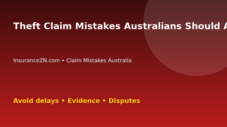 Theft Claim Mistakes Australians Should Avoid - Australian insurance claim guide