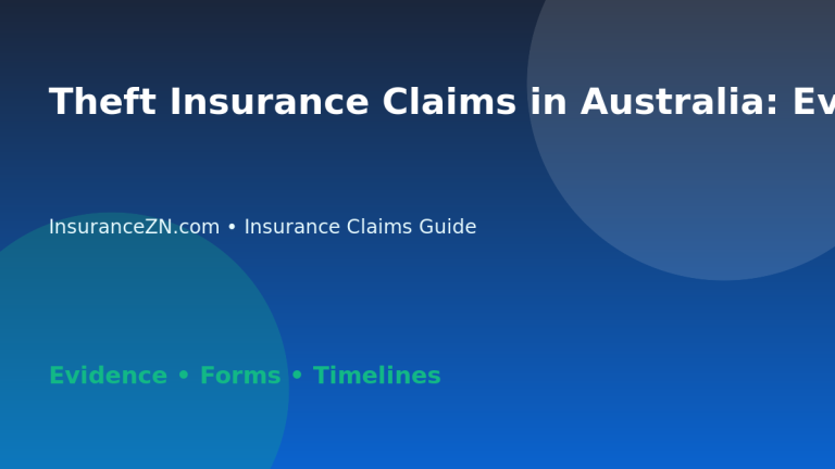 Theft Insurance Claims in Australia: Evidence Checklist - Australian insurance claims guide