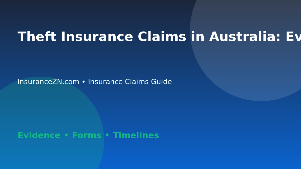 Theft Insurance Claims in Australia: Evidence Checklist - Australian insurance claims guide
