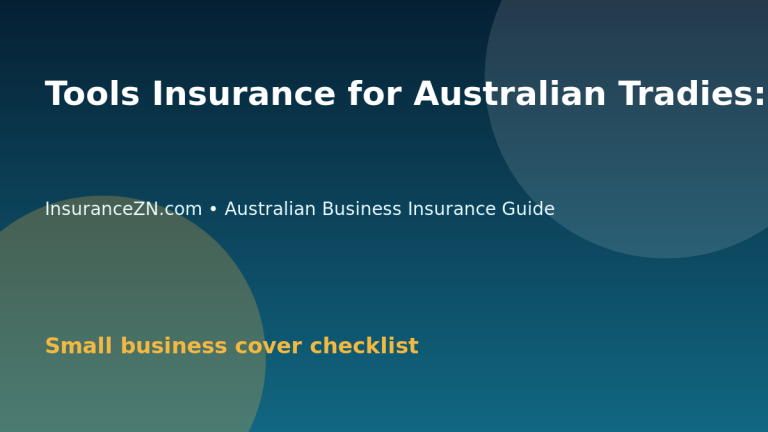 Tools Insurance for Australian Tradies: What to Compare - Australian business insurance guide