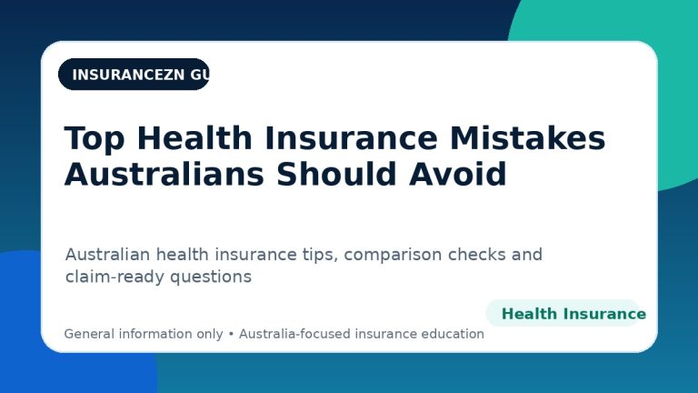 Top Health Insurance Mistakes Australians Should Avoid - Australian health insurance guide