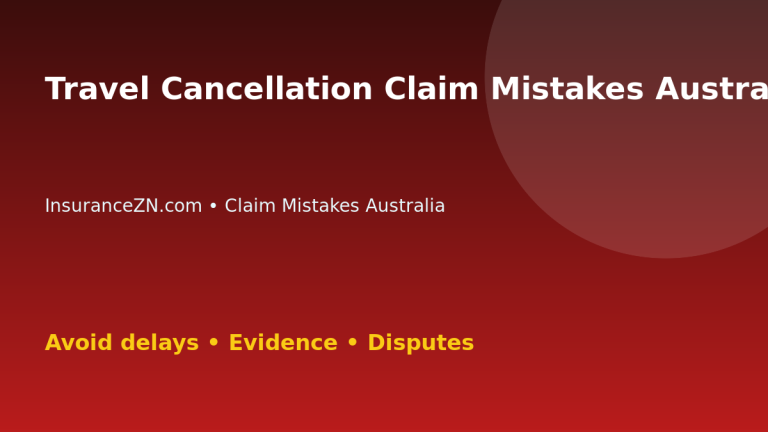 Travel Cancellation Claim Mistakes Australians Should Avoid - Australian insurance claim guide