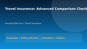 Travel Insurance: Advanced Comparison Checklist for Australians 2026 - InsuranceZN Australian insurance guide