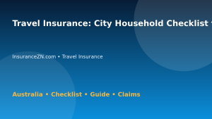Travel Insurance: City Household Checklist for Australian Readers 2026 - InsuranceZN Australian insurance guide
