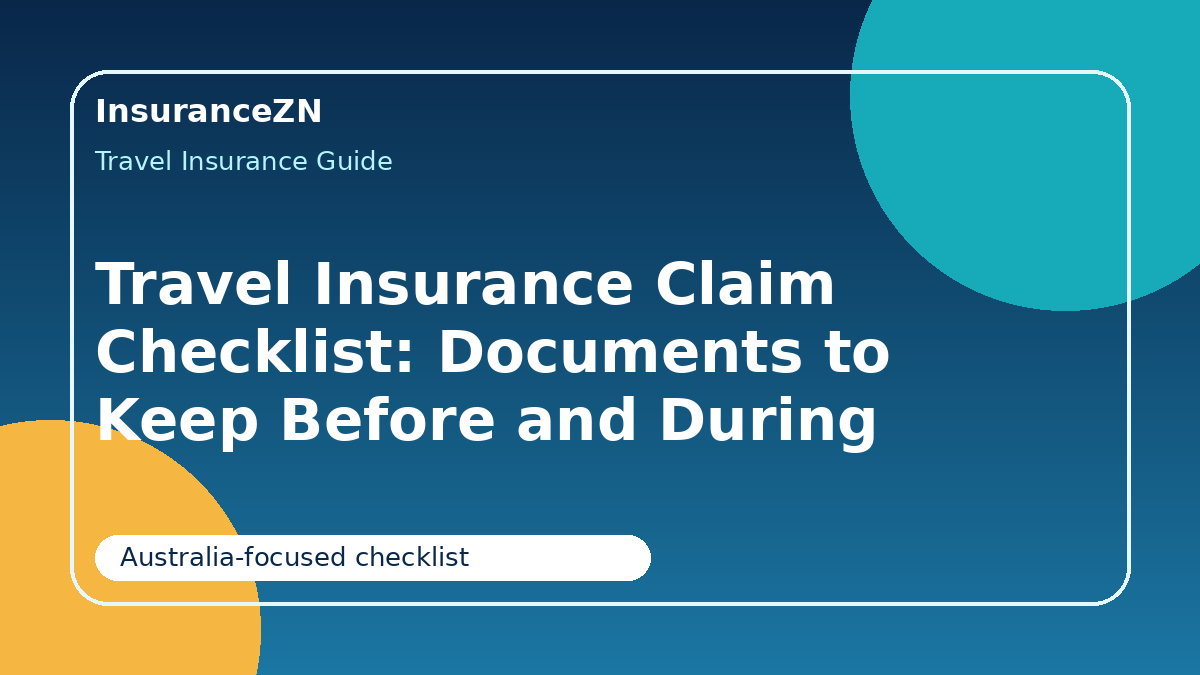 Travel Insurance Claim Checklist: Documents to Keep Before and During Your Trip - travel insurance claim checklist Australia guide for Australian travellers