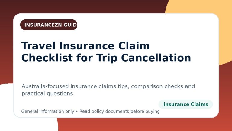 Travel Insurance Claim Checklist for Trip Cancellation - Australian insurance claims guide