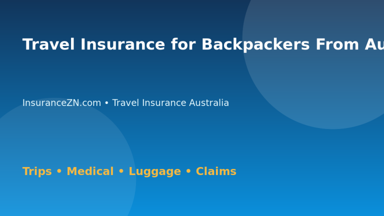Travel Insurance for Backpackers From Australia - Australian insurance guide