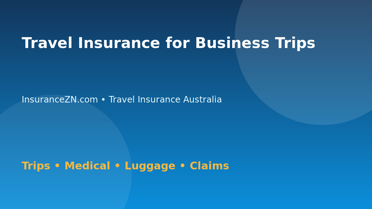 Travel Insurance for Business Trips - Australian insurance guide