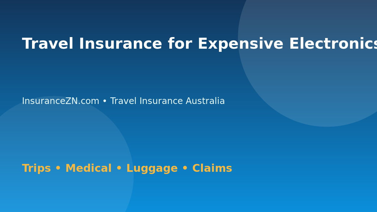 Travel Insurance for Expensive Electronics - Australian insurance guide