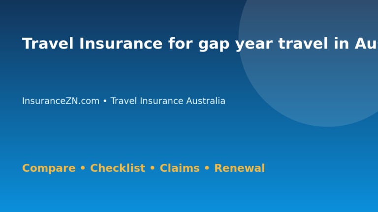 Travel Insurance for gap year travel in Australia - Australian insurance guide