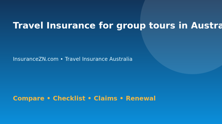 Travel Insurance for group tours in Australia - Australian insurance guide