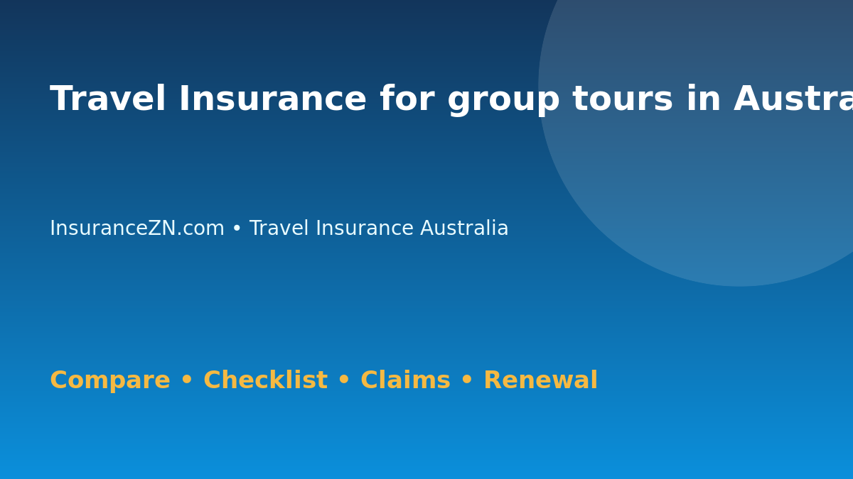 Travel Insurance for group tours in Australia - Australian insurance guide