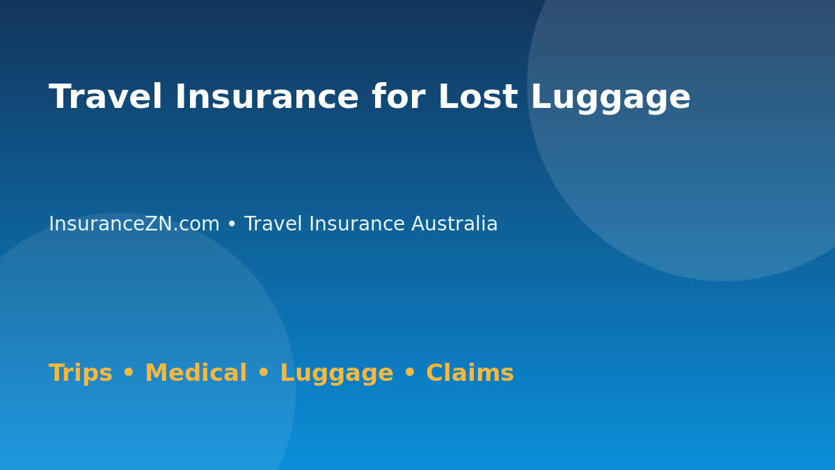 Travel Insurance for Lost Luggage - Australian insurance guide
