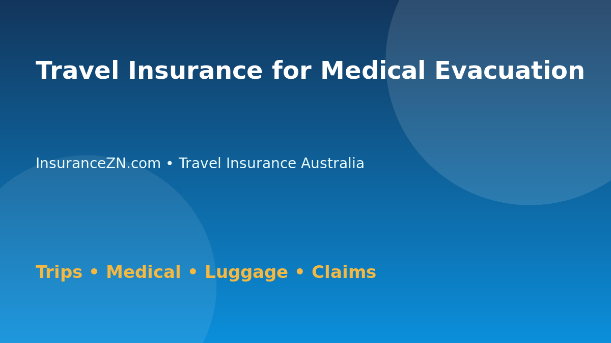Travel Insurance for Medical Evacuation - Australian insurance guide