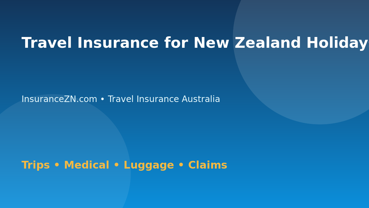 Travel Insurance for New Zealand Holidays - Australian insurance guide