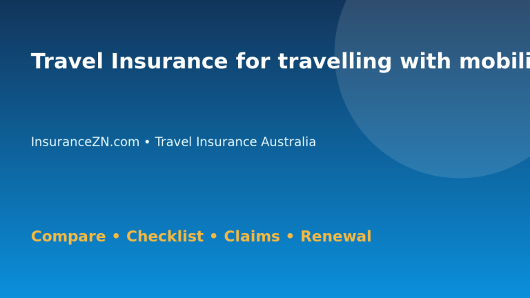Travel Insurance for travelling with mobility aids in Australia - Australian insurance guide