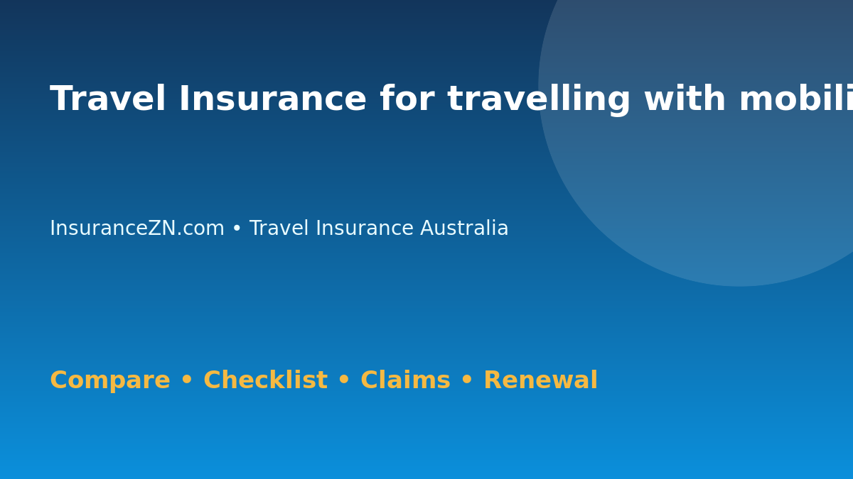Travel Insurance for travelling with mobility aids in Australia - Australian insurance guide