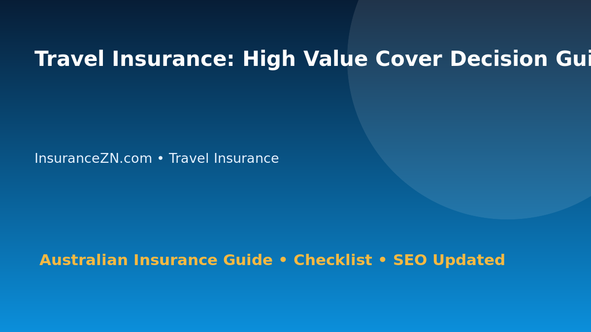 Travel Insurance: High Value Cover Decision Guide for Australian Readers 2026 featured image