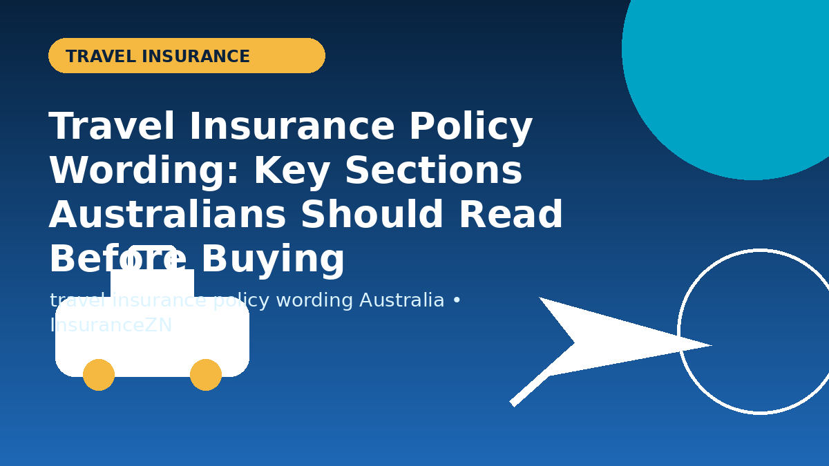 Travel Insurance Policy Wording: Key Sections Australians Should Read Before Buying - travel insurance guide for Australian travellers