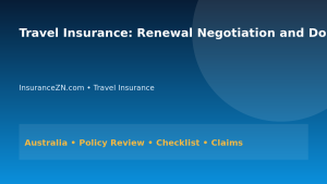Travel Insurance: Renewal Negotiation and Documentation Plan for Australians 2026 - InsuranceZN Australian insurance guide