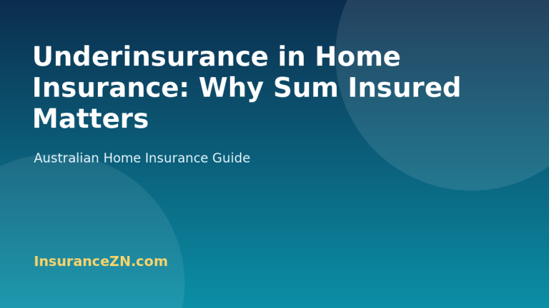 Underinsurance in Home Insurance: Why Sum Insured Matters - Australian home insurance guide from InsuranceZN