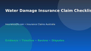 Water Damage Insurance Claim Checklist for Australian Homes - Australian insurance claims guide
