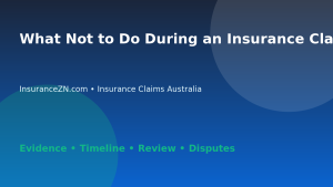 What Not to Do During an Insurance Claim in Australia - Australian insurance claims guide