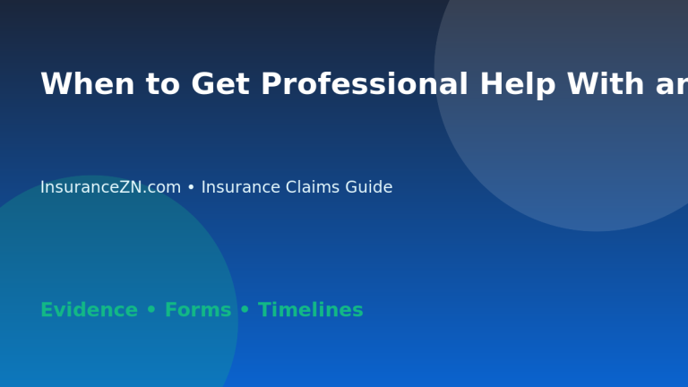 When to Get Professional Help With an Insurance Claim Dispute - Australian insurance claims guide